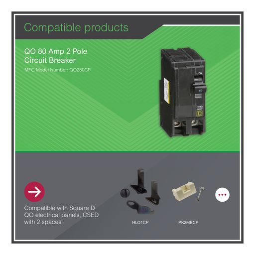 Mayer-DDS-Mini circuit breaker, QO, 80A, 2 pole, 120/240VAC, 10kA, plug in-2