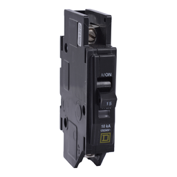 QOU115C1H – Mini circuit breaker, QOU, 15A, 1 pole, 120/240 VAC, 10kA, Crouse-Hinds