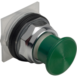 9001KR24G – Push-button head, Harmony 9001K, metal, mushroom 35mm, green, 30mm, spring return
