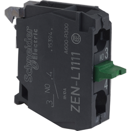 ZENL1111TQ – Contact block, Harmony XAL, XAPS, single contact, silver alloy, rear mounting, screw clamp terminal, 1NO