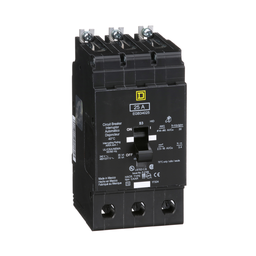 EGB34025 – Mini circuit breaker, E-Frame, 25A, 3 pole, 480Y/277VAC, 65kA max, bolt on