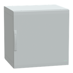 NSYPLA776G – Floor standing polyester enclosure, Thalassa PLA, plain door, completely sealed, 750x750x620mm, IP65, IK10