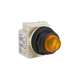 9001SKP35A31 – Pilot light, Harmony 9001SK, plastic, polycarbonate, fresnel lens, amber, 30mm, 24…28V