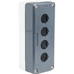 XALD04H7 – Empty control station, Harmony XALD, XALK, plastic, dark grey lid, light grey base, 4 cut out, UL CSA certified