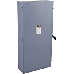 T327N – Safety switch, general duty, fusible, 800A, 3 pole, 100hp, 240VAC, NEMA 1, neutral factory installed