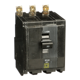 QHB330 – Mini circuit breaker, QO, 30A, 3 pole, 120/240VAC, 65kA, bolt on