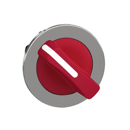 ZB4FD204 – Head for selector switch, Harmony XB4, red handle, flush, 30mm, 2 positions, stay put