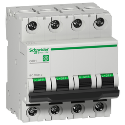 M9F14406 – Miniature circuit breaker (MCB), Multi9 C60H, 4P, 6A, C curve, 15kA (IEC/EN 60947-2)