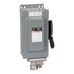 H361AWC – Safety switch, heavy duty, fusible, 30A, 600VAC/DC, 3 poles, 20HP, NEMA 12K, Crouse-Hinds Arktite