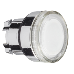 ZB4BW37 – Head for illuminated push button, Harmony XB4, metal, flush, clear, 22mm, spring return, plain lens for BA9s bulb