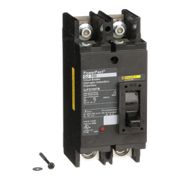QJP22200TM – Circuit breaker, PowerPacT Q, 200A, 2 pole, 240VAC, 100kA, lugs, thermal magnetic, 80%, bottom of panel