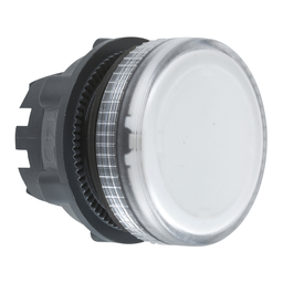 ZB5AV07 – Head for pilot light, Harmony XB5, clear, 22mm, with grooved lens, integral LED
