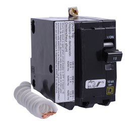 QOB220SWN1021 – Mini circuit breaker, QO, 20A, 2 pole, 120VAC, 10kA, bolt on, switch neutral, AC shunt