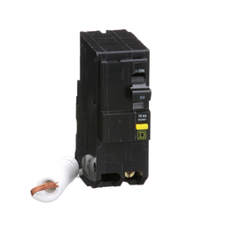 QO230GFI – Mini circuit breaker, QO, 30A, 2 pole, 120/240VAC, 10kA, plug in, 6mA grd fault A, pigtail