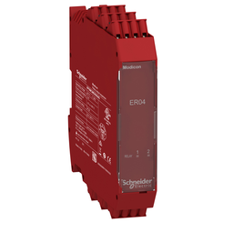 XPSMCMER0004G – 4 safety relay outputs expansion module with spring term