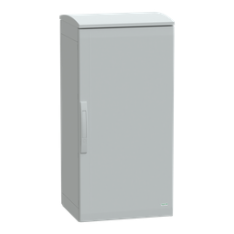NSYPLAT1054G – Floor standing polyester enclosure, Thalassa PLA, plain door, ventilated canopy, 1000x500x420mm, IP44, IK10
