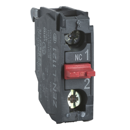 ZENL1121TQ – Contact block, Harmony XAL, XAPS, single contact, silver alloy, rear mounting, screw clamp terminal, 1NC