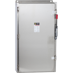 HU365SS – Safety switch, heavy duty, non fusible, 400A, 3 pole, 350hp, 600VAC/600 NDC, NEMA 4, 4X, 5, 316 steel,