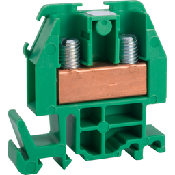 9080GRG6 – Terminal block, Linergy, box lug connector, green colored block, 60A, 600V