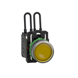 XB5AW28B5 – Push to test pilot light, Harmony XB5, universal LED,  amber, plastic, 22mm, 24V