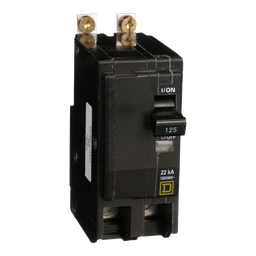 QOB2125VH – Mini circuit breaker, QO, 125A, 2 pole, 120/240VAC, 22kA, bolt on