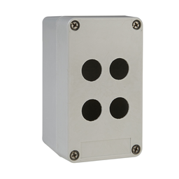 XAPA1104 – Empty control station without hinges, Harmony XAP, XB2 SL, plastic, grey, 4 cut outs, 22mm