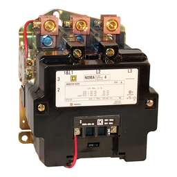 8502SFO2V08 – NEMA Contactor, Type S, nonreversing, Size 4, 135A, 100HP at 575VAC, 3 phase, up to 100kA, 3 pole, 208VAC coil, open