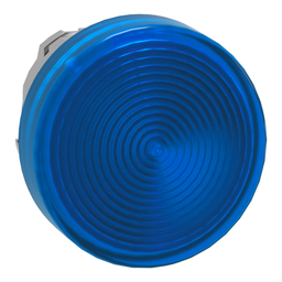 ZB4BV063S – Head for pilot light, Harmony XB4, blue, 22mm, with grooved lens, universal LED