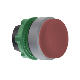 ZB5AL4C0 – Push button head, Harmony XB5, plastic, projecting, red, 22mm, spring return, unmarked, grey bezel