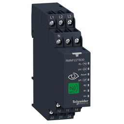 RMNF22TB30 – 3-phase control relay, Harmony Control Relays, 8A, 2CO, overfrequency and underfrequency, 208â€¦480V AC