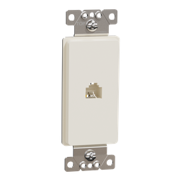 SQR87T01LA – Telephone socket, X Series, RJ11 (4P4C), 1 gang, light almond, matte finish