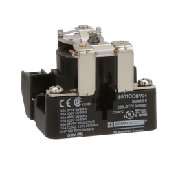 Square D 8501CO8V04 277 VAC 30 Amp 1-Pole SPST 1NC Panel Mount AC Operated Power Relay