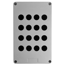 XAPA3116 – Empty control station without hinges, Harmony XAP, plastic, grey, 16 cut outs, 22mm, 151 x 241 x 83mm