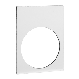 ZB2BY4001 – Marked legend, Harmony XAC, nameplate, 30 x 40mm, plastic, white, 22mm push button, black unmarked
