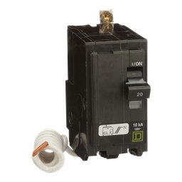 QOB220SWN – Mini circuit breaker, QO, 20A, 2 pole, 120VAC, 10kA, bolt on, switch neutral