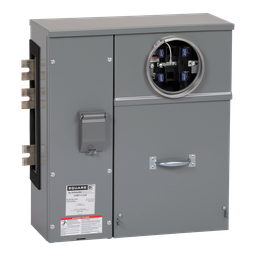 EZMT111225 – Branch unit, EZ Meter-Pak, 225A, 1 x 5 jaw socket, 120/240VAC, test block bypass, ringed, 1200A Al/Cu busbar