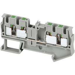NSYTRP44 – Terminal block, Linergy TR, push-in type, feed through, 4 points, 4mm², grey, set of 50