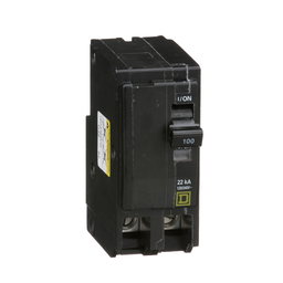 QO2100VH – Mini circuit breaker, QO, 100A, 2 pole, 120/240VAC, 22kA, plug in