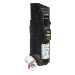 QO115AFI – Mini circuit breaker, QO, 15A, 1 pole, 120VAC, 10kA, plug in, ARC fault, pigtail