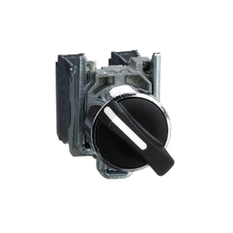 XB4BD25 – Harmony, 22mm Push Button, 2 position selector switch, black, maintained, 1 NO and 1 NC, 600 V