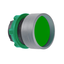 ZB5AA36C0 – Push button head, Harmony XB5, plastic, recessed, green, 22mm, spring return, unmarked, grey bezel