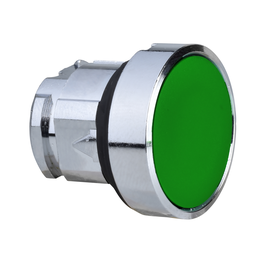 ZB4BH03 – Head for non illuminated push button, Harmony XB4, metal, green, flush, 22mm, push push, unmarked