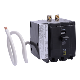 QOB350SWN1021 – Mini circuit breaker, QO, 50A, 3 pole, 120/240VAC, 10kA, bolt on, switch neutral, AC shunt