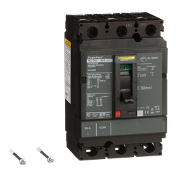 HGL36050 – Circuit breaker, PowerPacT H, 50A, 3 pole, 600VAC, 18kA, lugs, thermal magnetic, 80%