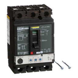 HDL36100U31X – Circuit breaker, PowerPacT H, 100A, 3 pole, 600VAC, 14kA, lugs, Micrologic 3.2, 80%