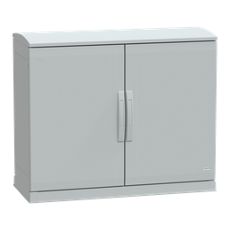 NSYPLAZT7104G – Floor standing polyester enclosure, Thalassa PLA, open bottom, ventilated canopy, 750x1000x420mm, IP44, IK10