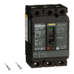 HJL36070 – Circuit breaker, PowerPacT H, 70A, 3 pole, 600VAC, 25kA, lugs, thermal magnetic, 80%