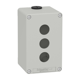 XAPD2503 – Die cast empty control station, Harmony XAP, XB2 SL, zinc alloy, grey, M20, 3 cut outs 22mm, 80x130x77mm, UL cULus