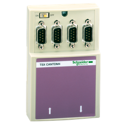 TSXCANTDM4 – IP20 CANopen tap junction box – 1 screw terminal block and 4 SUB-D9