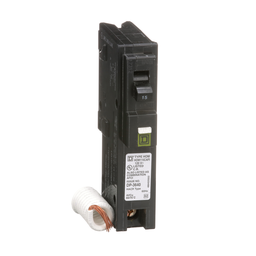 HOM115CAFI – Mini circuit breaker, Homeline, 15A, 1 pole, 120VAC, 10kA AIR, combo arc fault, pigtail neutral, plug in, UL